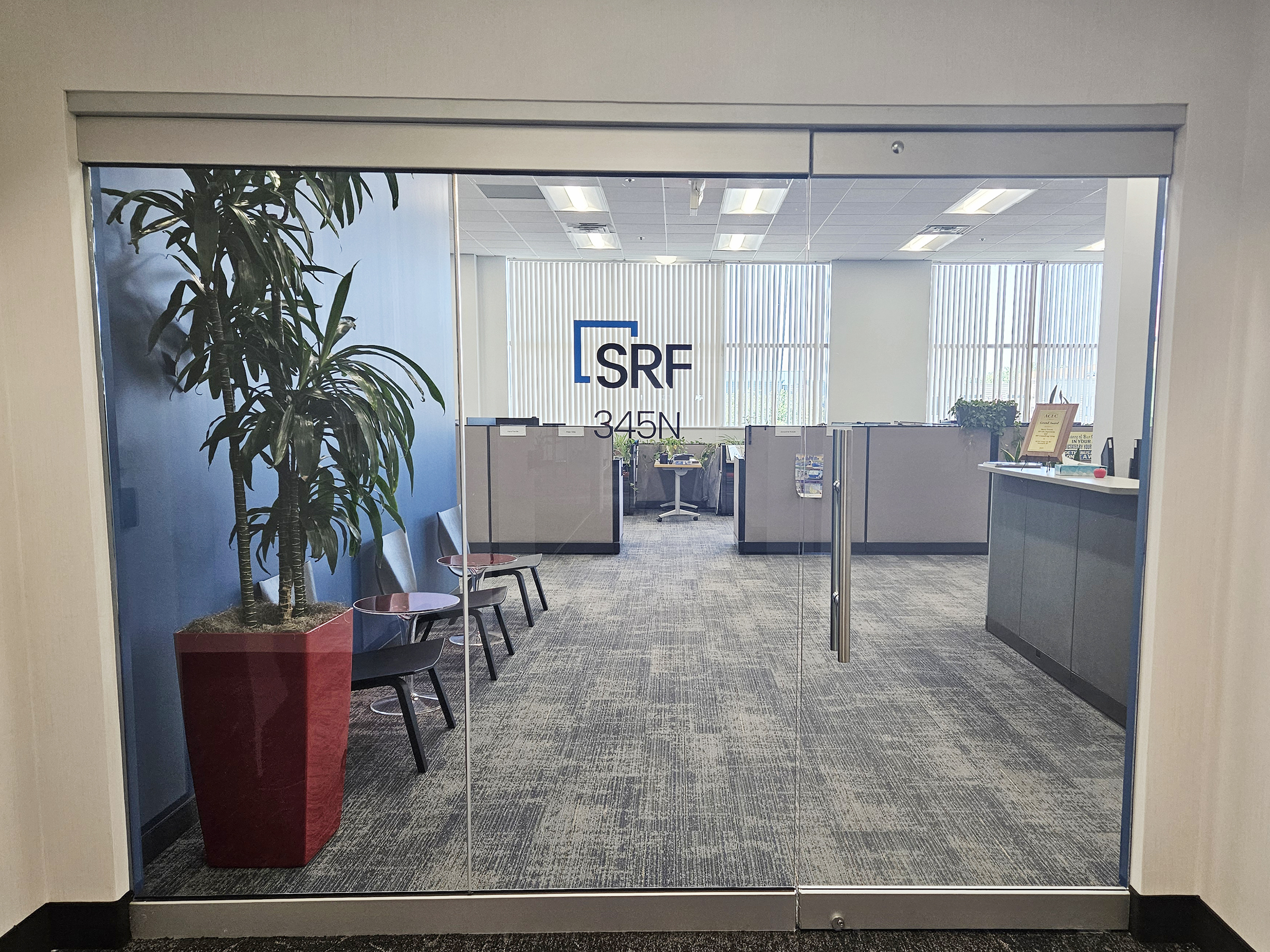 Office entrance of SRF Consulting's office in St. Paul, MN. Court International Building
2550 University Avenue West, Suite 345N
Saint Paul, MN  55114